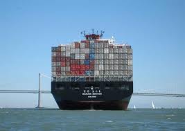 shipping container on ship